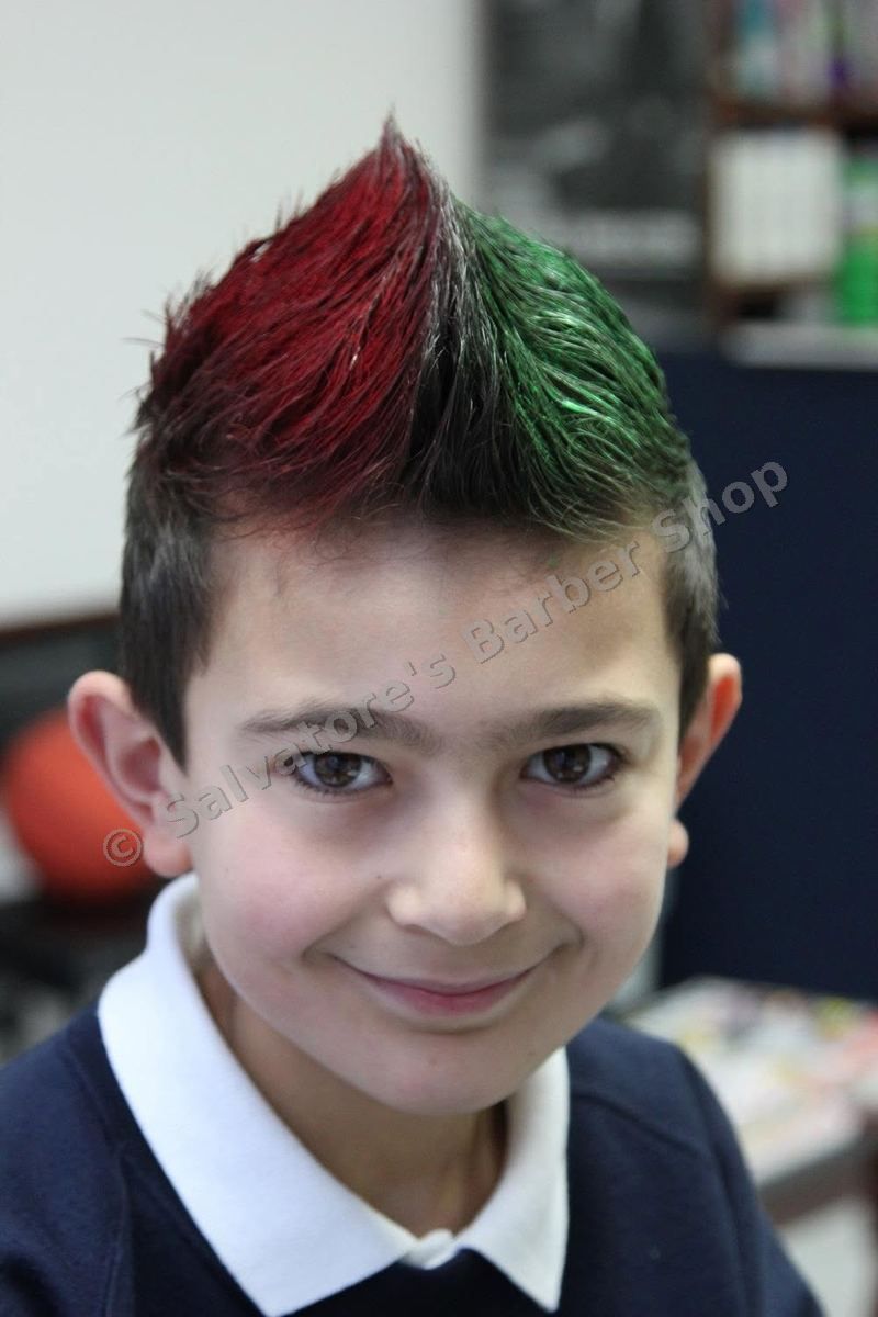 Gerlando's red and green Italian flag mohawk — Febru-HAIRY Day 2013