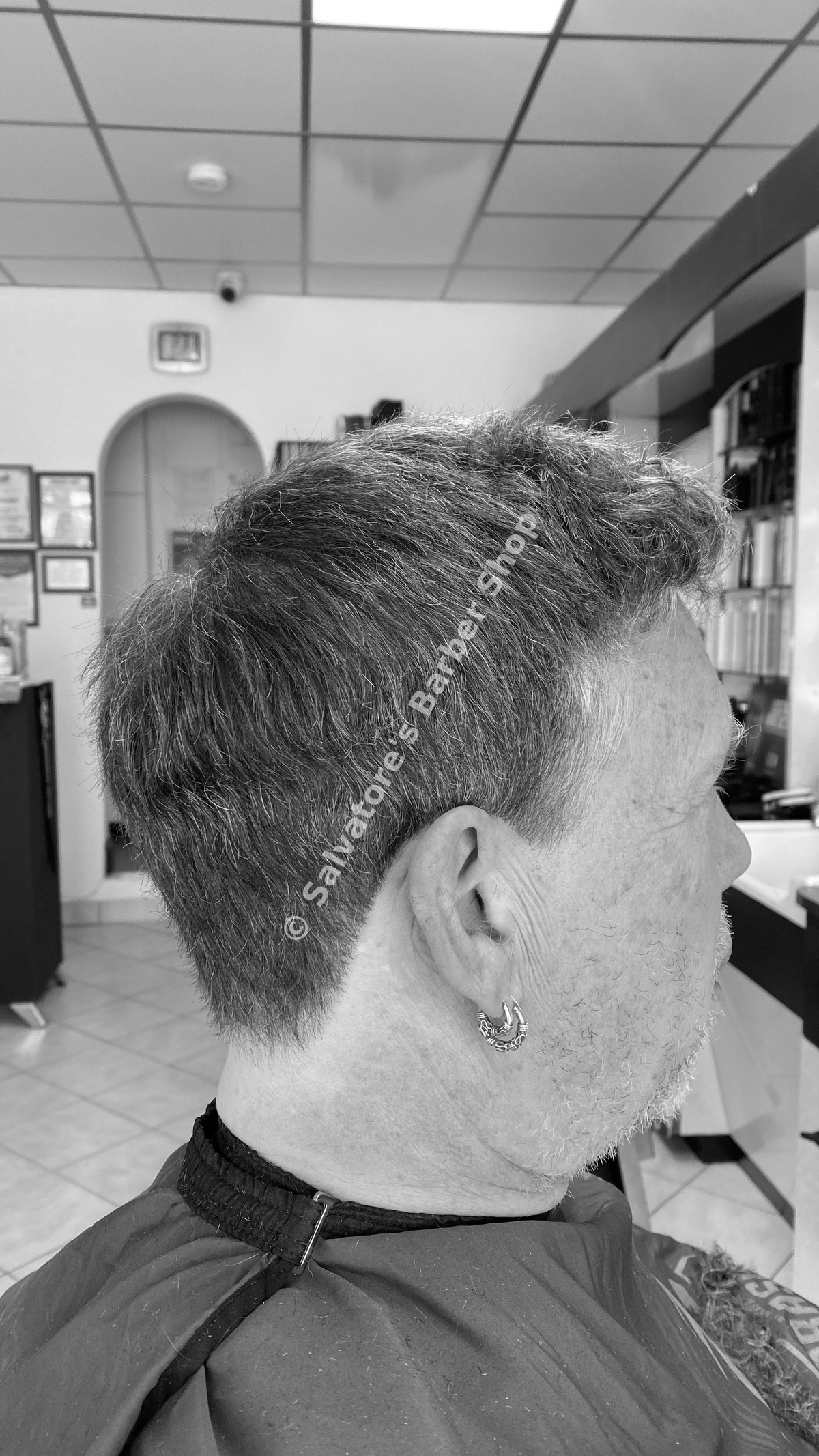 Children's spiky haircut with skin fade by Salvatore's Barber Shop Bristol