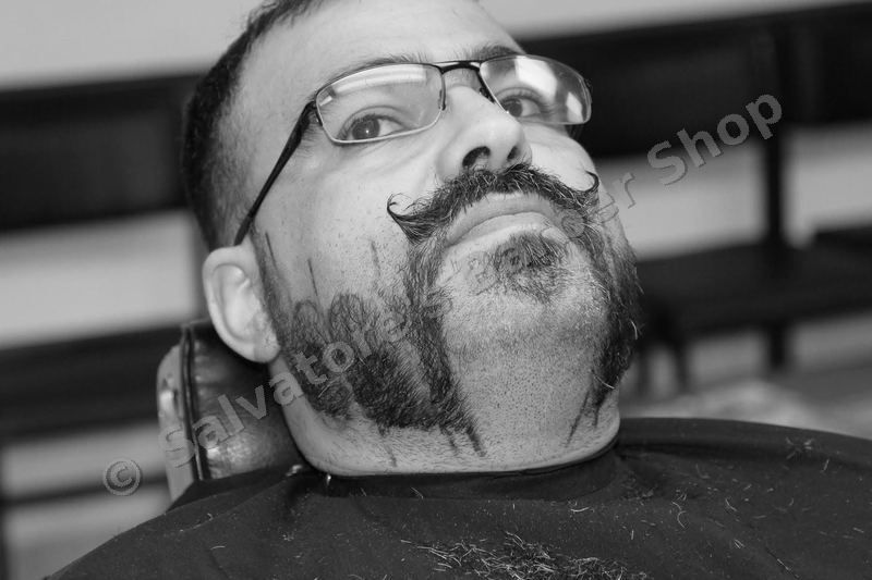 Movember 2014 — beard carving in progress at Salvatores